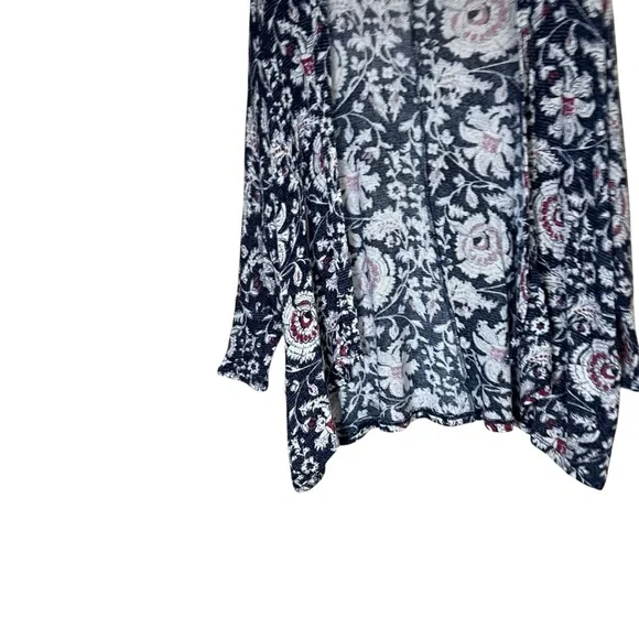 Abercrombie & Fitch Open Front Cardigan Sweater Lightweight Knit Floral One Size - Picture 11 of 11